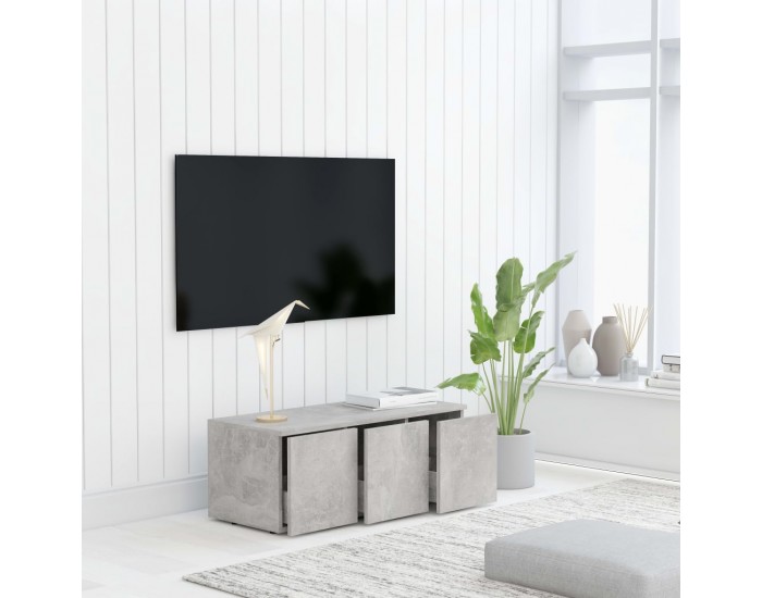 Sonata ТВ шкаф, бетонно сиво, 80x34x30 см, ПДЧ