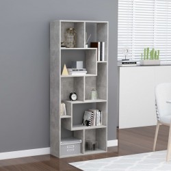 Sonata Шкаф библиотека, бетонно сива, 67x24x161 см, ПДЧ - Corpuri, vitrine, biblioteci modulare
