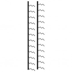 Sonata Стойка за вино за 24 бутилки, стенен монтаж, черна, желязо - Etajere