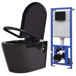 Sonata Окачена тоалетна чиния, със скрито казанче, керамична, черна - Produse pentru baie și WC