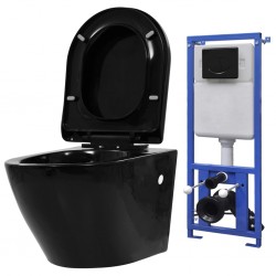 Sonata Окачена тоалетна чиния, със скрито казанче, керамична, черна - Produse pentru baie și WC