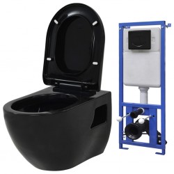 Sonata Окачена тоалетна чиния, със скрито казанче, керамична, черна - Produse pentru baie și WC