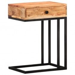 Sonata U-образна странична маса 45x30x61 см акациево дърво масив - Măsuțe de living