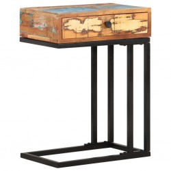 Sonata H U-образна странична маса 45x30x61 см регенерирано дърво масив - Măsuțe de living