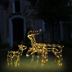 Sonata Коледна украса, 3 светещи елена, 229 LED лампички - Decorațiuni sezoniere și de sărbători