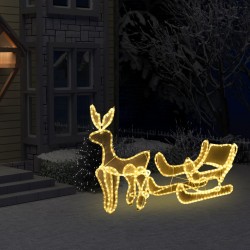 Sonata Коледна украса, светещ елен с шейна, мрежа, 216 LED - Decorațiuni sezoniere și de sărbători