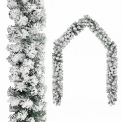 Sonata Коледен гирлянд със сняг, зелен, 10 м, PVC - Decorațiuni sezoniere și de sărbători
