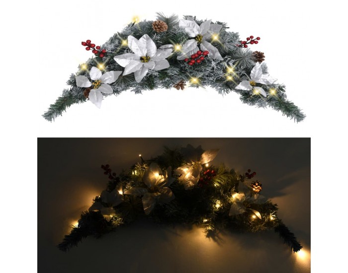 Sonata Коледна арка с LED лампички, зелена, 90 см, PVC