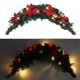 Sonata Коледна арка с LED лампички, зелена, 90 см, PVC
