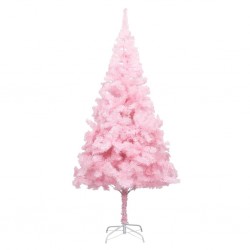 Sonata Изкуствена коледна елха със стойка, розова, 210 см, PVC - Decorațiuni sezoniere și de sărbători