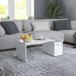 Sonata H Маса за кафе, бяла, 90x45x35 см, инженерно дърво - Măsuțe de living
