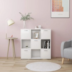 Sonata Шкаф библиотека, бял, 90x30x90 см, ПДЧ - Corpuri, vitrine, biblioteci modulare
