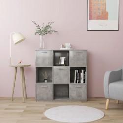 Sonata Шкаф библиотека, бетонно сив, 90x30x90 см, ПДЧ - Corpuri, vitrine, biblioteci modulare