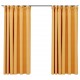 Sonata Затъмняващи завеси с куки имитация лен 2 бр жълти 140x175 см