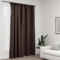 Sonata Затъмняваща завеса с куки, имитираща лен, таупе, 290x245 см - Draperii, perdele și galerii