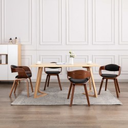 Sonata H Трапезни столове, 4 бр, извито дърво и изкуствена кожа - Scaune de dining