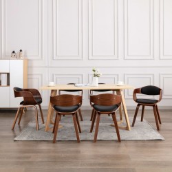 Sonata H Трапезни столове, 6 бр, извито дърво и изкуствена кожа - Scaune de dining