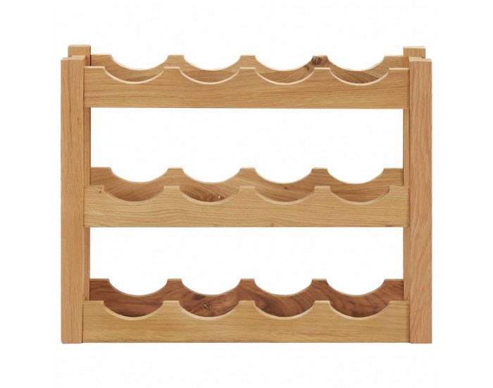 Sonata Стойка за вино за 12 бутилки, 47x21x36 см, дъбов масив