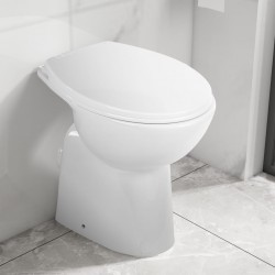 Sonata Висока тоалетна без ръб плавно затваряне +7 см керамика бяла - Produse pentru baie și WC