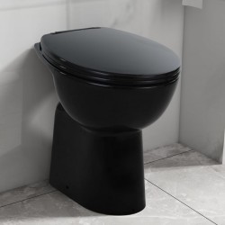 Sonata Висока тоалетна без ръб плавно затваряне +7 см керамика черна - Produse pentru baie și WC