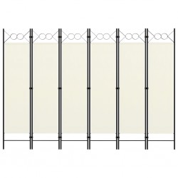 Sonata Параван за стая, 6 панела, кремавобял, 240x180 cм - Electrocasnice și accesorii pentru living