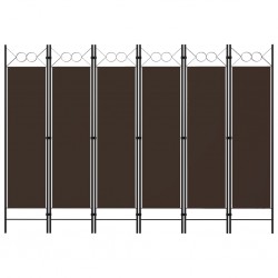 Sonata Параван за стая, 6 панела, кафяв, 240x180 cм - Electrocasnice și accesorii pentru living