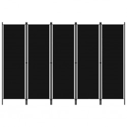 Sonata Параван за стая, 5 панела, черен, 250x180 см - Electrocasnice și accesorii pentru living