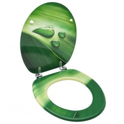 Sonata WC тоалетна седалка с капак, МДФ, дизайн зелени водни капки - Produse pentru baie și WC