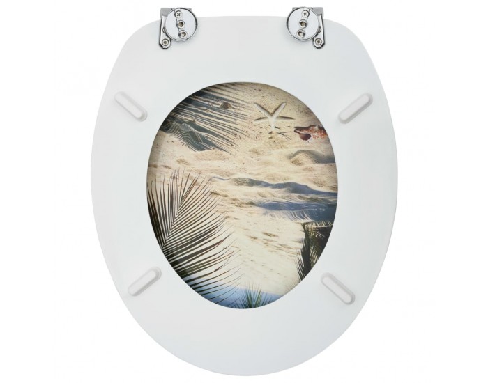 Sonata WC тоалетна седалка с капак, МДФ, дизайн плаж