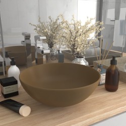 Sonata Керамична мивка за баня, матово кремава, кръгла - Comparare produse