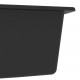 Sonata Кухненска мивка с преливник, двойно корито, черна, гранит