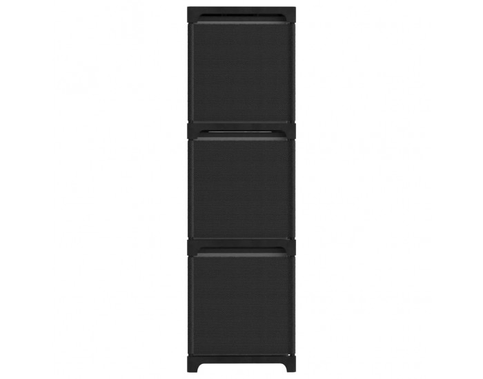 Sonata Рафт с 9 кубични отделения с кутии черен 103x30x107,5 см плат