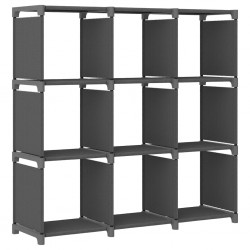 Sonata Рафт с 9 кубични отделения, сив, 103x30x107,5 см, плат - Etajere