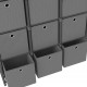 Sonata Рафт с 9 кубични отделения с кутии сив 103x30x107,5 см плат