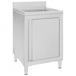 Sonata Търговски кухненски шкаф за мивка 60x60x96 см инокс - Mobilier metalic