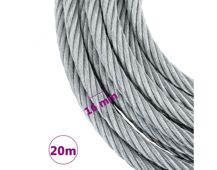 Sonata Стоманено въже за тирфор 3200 кг 20 м