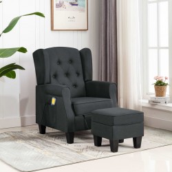 Sonata Масажен стол с табуретка, тъмносив, текстил - Mobilier cu mecanism de relaxare