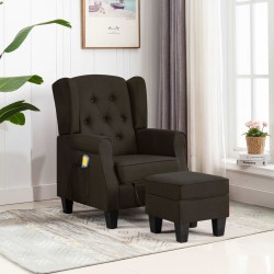 Sonata Масажен стол с табуретка, тъмнокафяв, текстил - Mobilier cu mecanism de relaxare