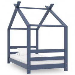 Sonata Рамка за детско легло, сива, борово дърво масив, 70x140 см - Paturi pentru copii
