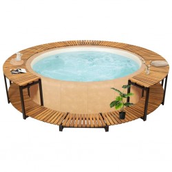 Sonata Спа съраунд, 273x53 см, акациево дърво масив - Piscine și spa