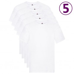 Fruit of the Loom Оригинални тениски, 5 бр, бели, XXL, памук - Afaceri și industrie