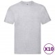Fruit of the Loom Оригинални тениски, 10 бр, сиви, 3XL, памук