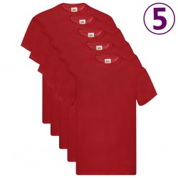 Fruit of the Loom Оригинални тениски, 5 бр, червени, S, памук - Sonata H