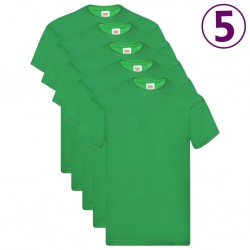 Fruit of the Loom Оригинални тениски, 5 бр, зелени, 3XL, памук - Afaceri și industrie