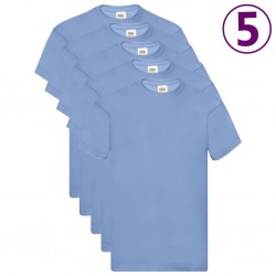 Fruit of the Loom Оригинални тениски, 5 бр, светлосини, XL, памук - Afaceri și industrie