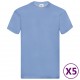 Fruit of the Loom Оригинални тениски, 5 бр, светлосини, XL, памук