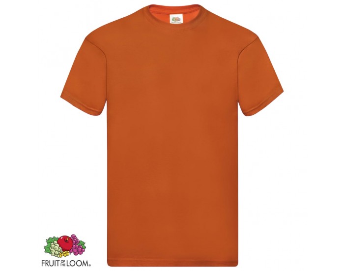 Fruit of the Loom Оригинални тениски, 5 бр, оранжеви, S, памук