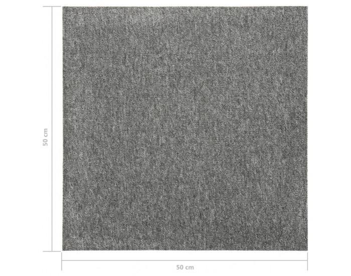 Sonata Килимни плочки за под, 20 бр, 5 м², 50x50 см, сиви