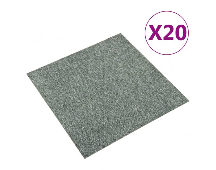 Sonata Килимни плочки за под, 20 бр, 5 м², 50x50 см, зелени
