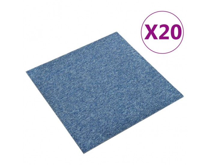Sonata Килимни плочки за под, 20 бр, 5 м², 50x50 см, сини